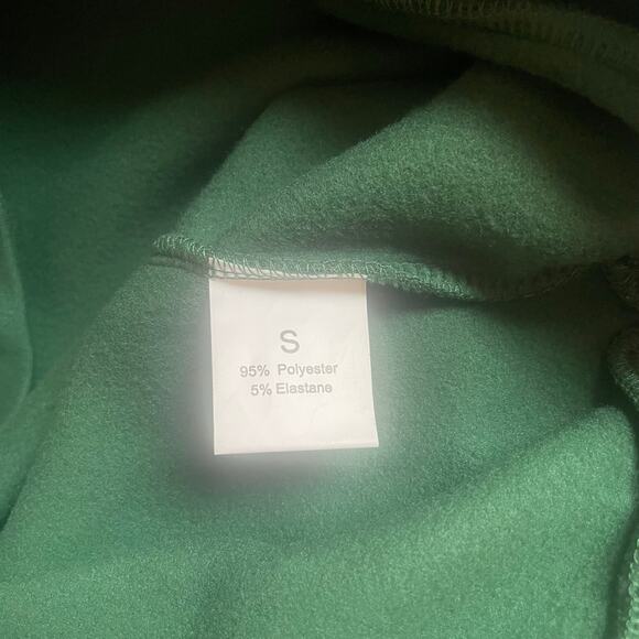 NWOT Foxtrot Delta Tango green polyester hoodie size Small oversized - Picture 7 of 7